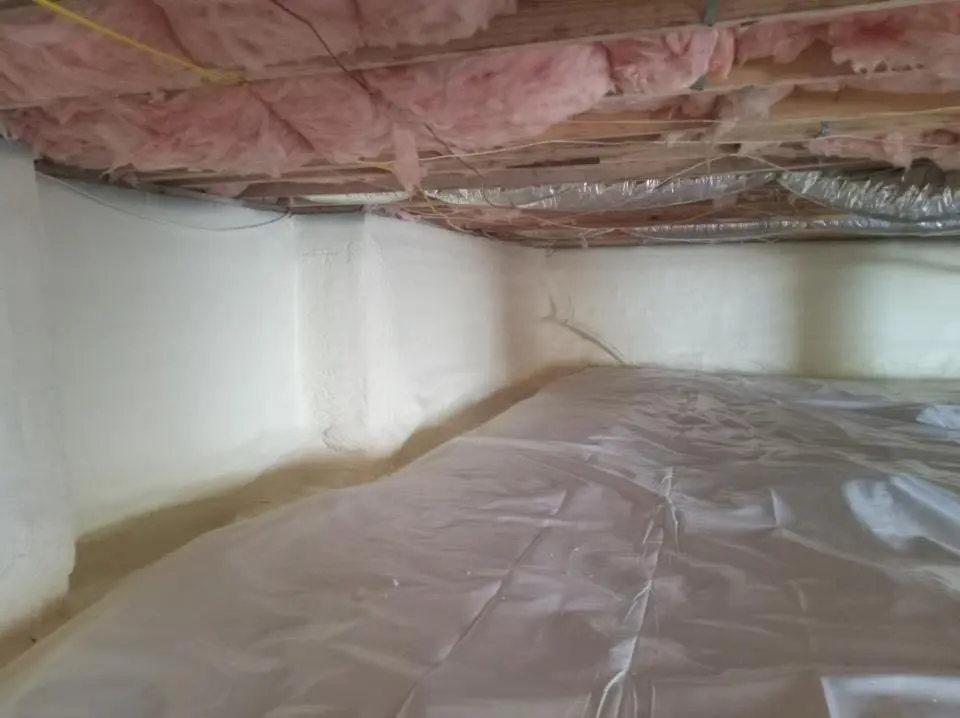 Crawl space encapsulation with closed-cell spray foam for Spray Foam Roofing in Highland Park