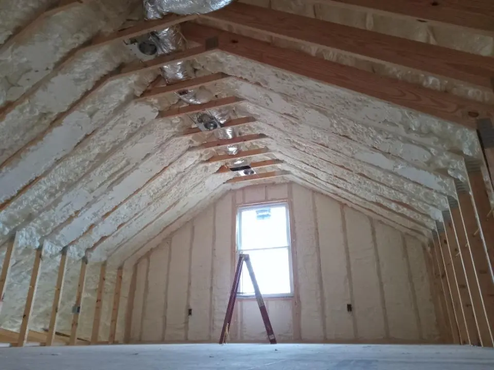 Spray foam roofing application for Crawl Space Insulation project in Highland Park